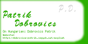 patrik dobrovics business card